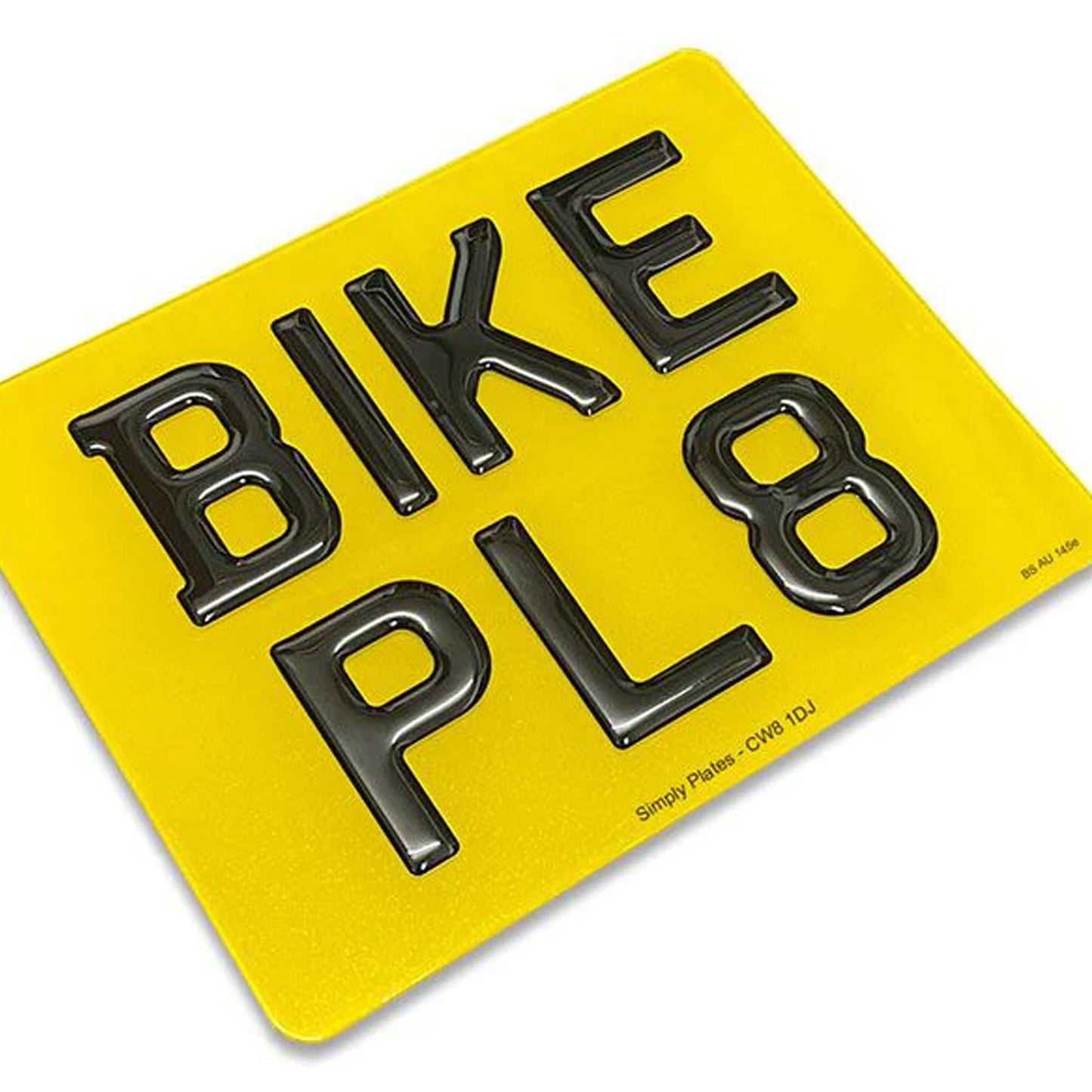 Road Legal 3D Gel Motorbike Number Plate (9"x7")