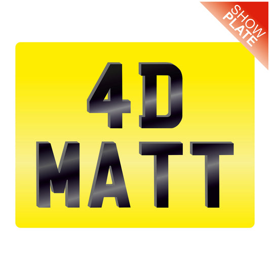 4D Matt Finish Motorbike Number Plate (9"x7" & 7"x5")